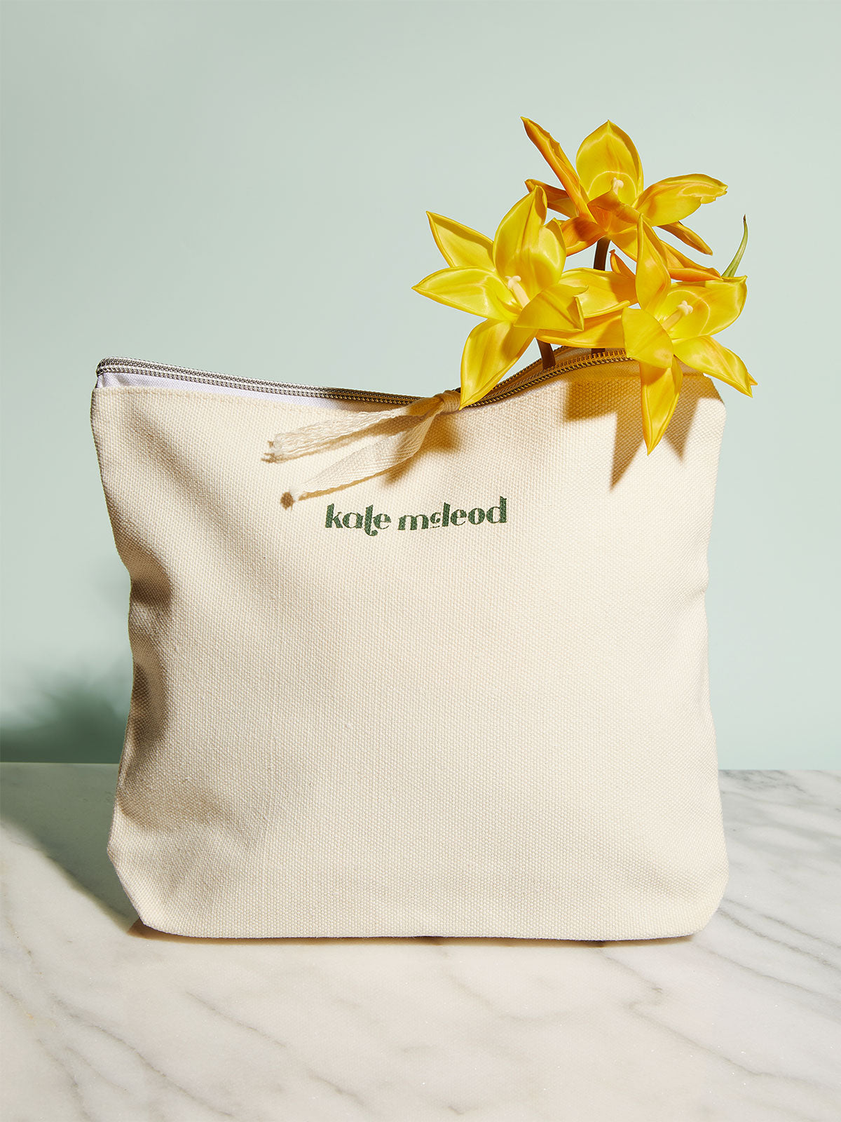Floral Linen Drawstring Makeup Bag Cosmetic Bag Makeup 